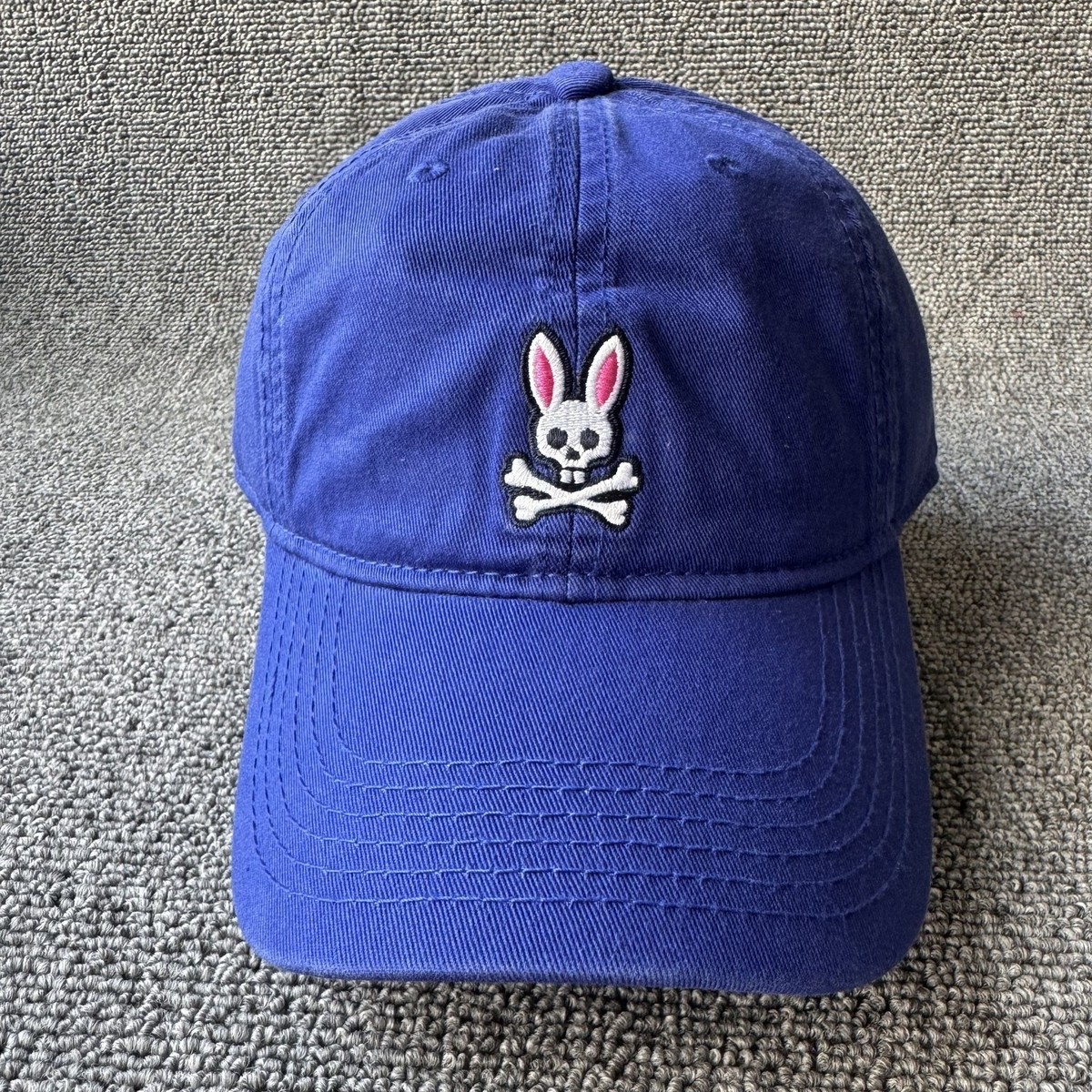 Psycho Bunny Baseball Cap Strapback Royal Blue O S Dad Hat