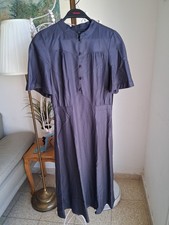 Marc By Marc Jacobs Navy Blue 100% Silk Dress Sz 2 NWOT Short Sleeve Button Midi