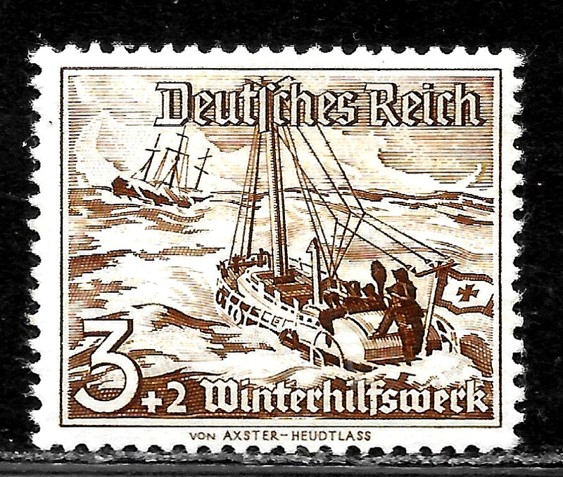 HICK GIRL-MINT  GERMAN  SEMI-POSTAL  SC#B107  LIFEBOAT      X4446
