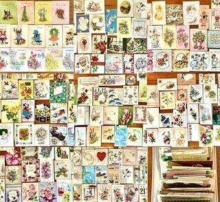 Unused Assorted Lot Of 200 Occasion Birthday More Greeting Cards 1940s 1960s