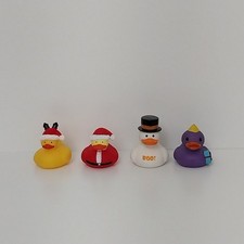 Lot 4 Holiday Rubber Ducks Duckies - X-Mas, Halloween, Birthday
