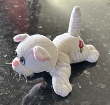 Vintage 1980s Tonka Pound Purries Kitten Cat Plush Stuffed Animal White Toy