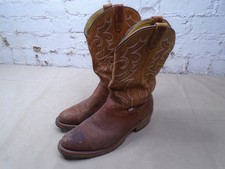 DH1552 DOUBLE H SIZE 10.5 D I.C.E. WESTERN WORK WEAR COWBOY BOOTS USA UNION MAD