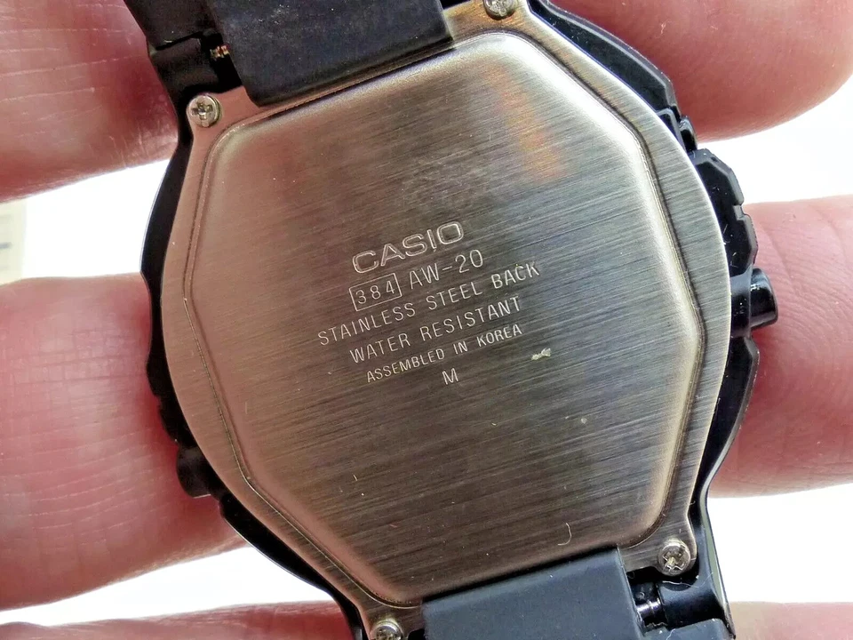 OROLOGIO NOS CASIO AW-20-7GV SPEED MEMORY 100 WR 50M VINTAGE ANA-DIGI GIAPPONE 1989 - Immagine 4 di 4