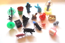 Vtg Gumball Charm Cracker Jack LOT 60's Hong Kong RARES PLASTICS Vending prize