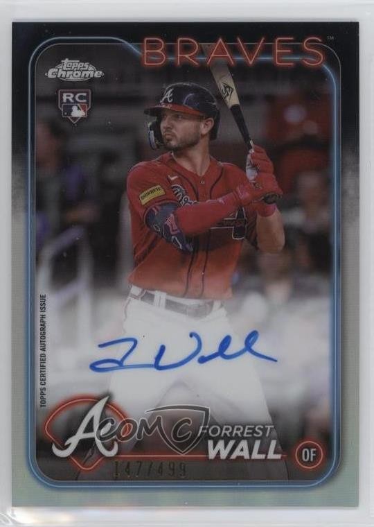 2024 Topps Chrome Rookie Auto Refractor 147/499 Forrest Wall #RA-FW Auto 0vp1