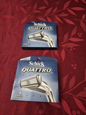 2 Packs Of Schick Quattro Razor Blade 16 Total Cartridges