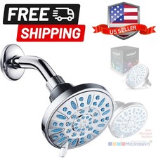 Anti-Clog High-Pressure 6-setting Shower Head with Nozzle Protection from Gro...