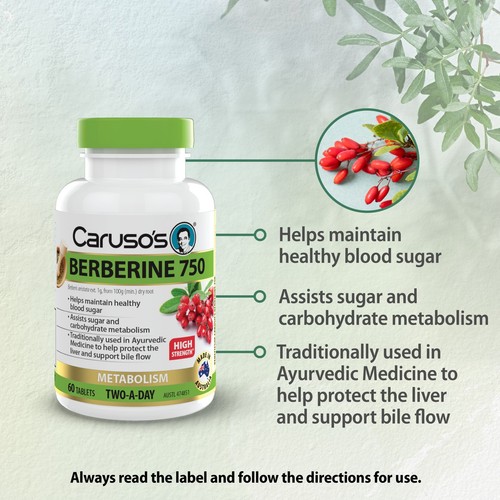 Caruso's Berberine 750 Tablets 60 - Picture 3 of 6