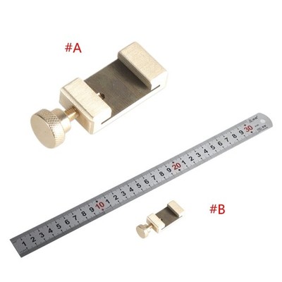 Woodworking Tool Carpentry Steel Ruler Positioning Limit Block Measuring Tool