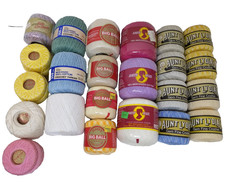 23 LOT Crochet Thread Mercerized 100 Cotton AUNT LYDIA'S SOUTH MAID PRESTIGE