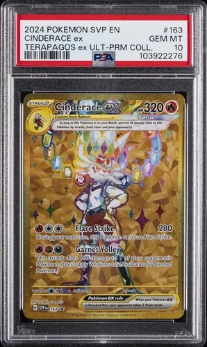 2024 POKEMON SVP EN-SV BLACK STAR PROMO #163 CINDERACE EX PSA 10