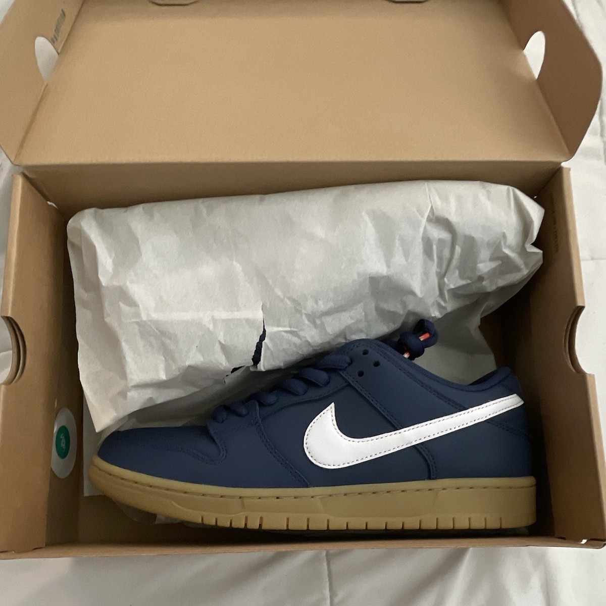Nike SB Dunk Low Men's Size 9.5 Navy/gum Orange Label | eBay