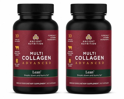 Ancient Nutrition Multi Collagen Advanced LEAN Breaks Down & Burns Fat Pack of 2