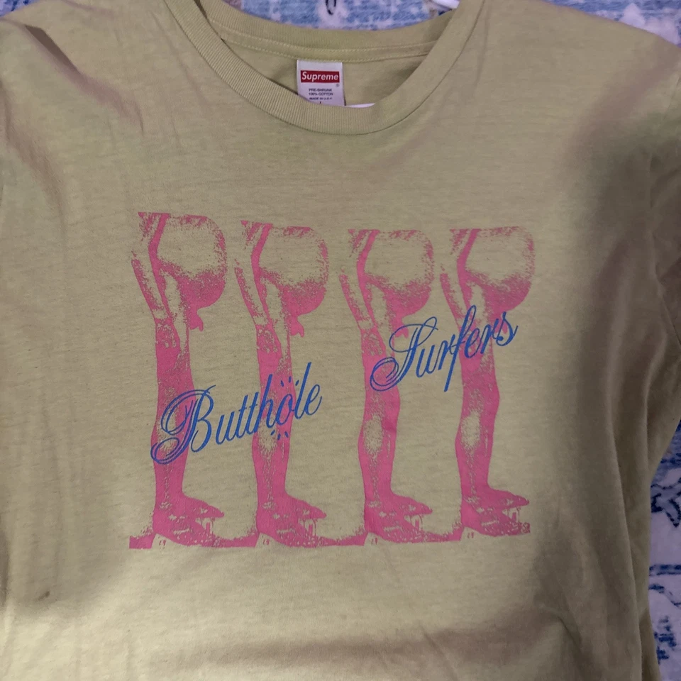 Camiseta Supreme Vintage Butthole Surfers verde lima y rosa Supreme Skateboards Foto 2 de 4