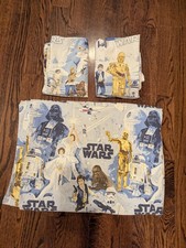 Pottery Barn Kids Star Wars "A New Hope" 3 pc Queen Set Flat sheet 2 Pillowcases