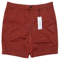 CALVIN KLEIN BNWT MENS COTTON 9" CHINO SHORTS sz 32 ROASTED RUSSET