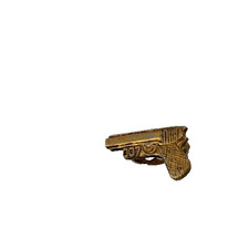 Vintage Gold–Tone Pistol Statement Ring James Bond TB