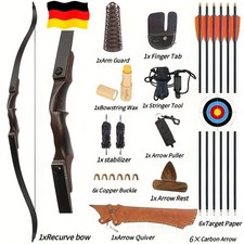 60 pollici arco ricurvo frecce set 60 libbre takedown tiro con l'arco arco sportivo caccia DE