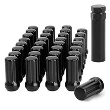 32pcs Spline Lug Nut 8 Lug, 9/16 x18 Closed End Lug 9/16-18 32 PCS Black