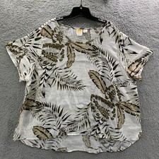 C&C California Blouse Womens 3X Top Floral Li...
