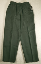 NWT Briggs New York Women Dress Pants Relaxed Elastic Waist Stretch Green USA 14