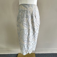 Rare Vintage Paul Stuart Lace Pencil Skirt French Lace / Made in USA Size Small