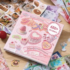 650 Pcs Japanese Sticker Book- Aesthetic Cute Y2k Retro Sticker Book - Japanese