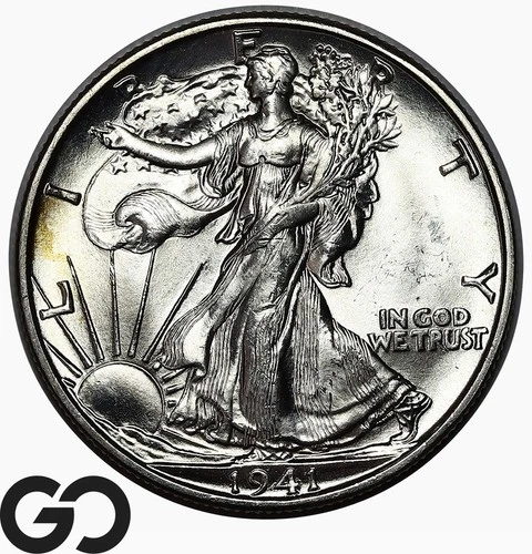 1941-D Walking Liberty Half Dollar, Gorgeous Superb Gem BU++