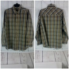 Schimdt Work Wear Multicolor Plaid Men's Button Down Dress Shirt L