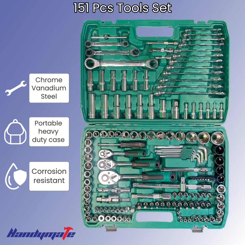 151pcs Tools Set Sockets Sleeves Screwdrivers Set Automotive Workshop Tools Kit - image 2 of 4