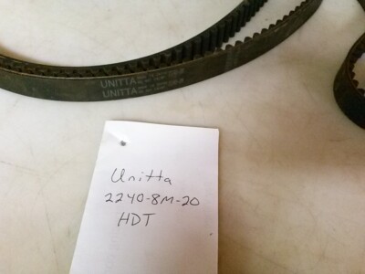 Unitta HDT 2240-8M-20 industrial timing belt, made in