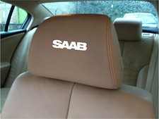 SAAB WORD  CAR SEAT / HEADREST  - BADGE - Vinyl Stickers - Graphics X5
