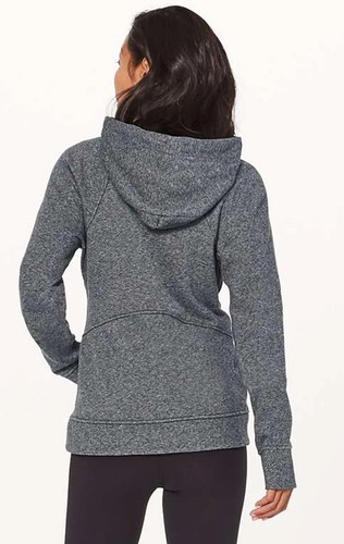 LULULEMON Womens Black WARM FOR WINTER ZIP HOODIE JACKET Thumbholes sz 10 - Picture 7 of 7