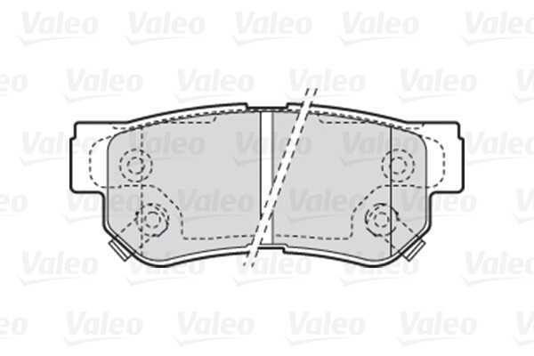 Plaquettes de frein Valeo 301748 pour frein à disque arrière d'auto