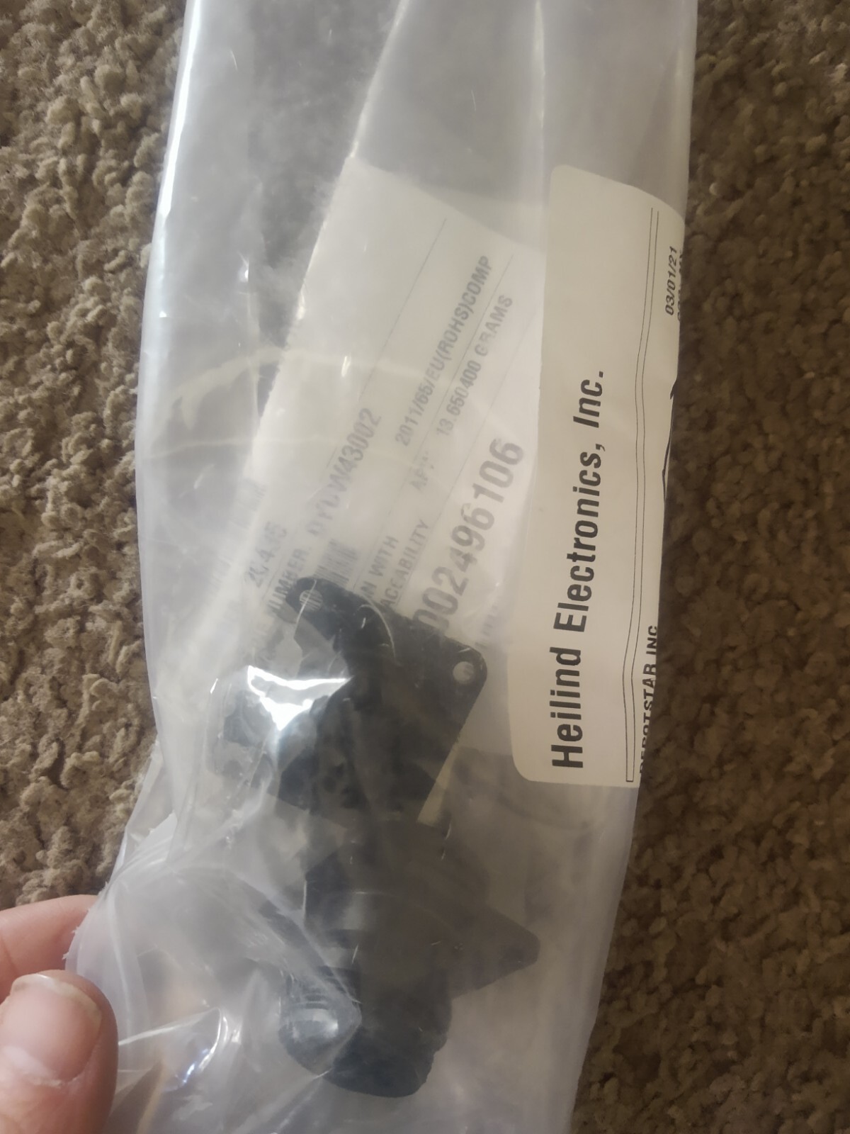 LOT of 2  16 Pin Position Connector Receptacle Housing Panel Mount AMP 206036-4