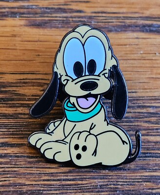 Baby Pluto Puppy Sitting Green Collar Disney Pin 47614