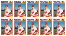 (10) 1988 Topps Revco League Leaders Baseball #10 Kent Tekulve Lot Phillies