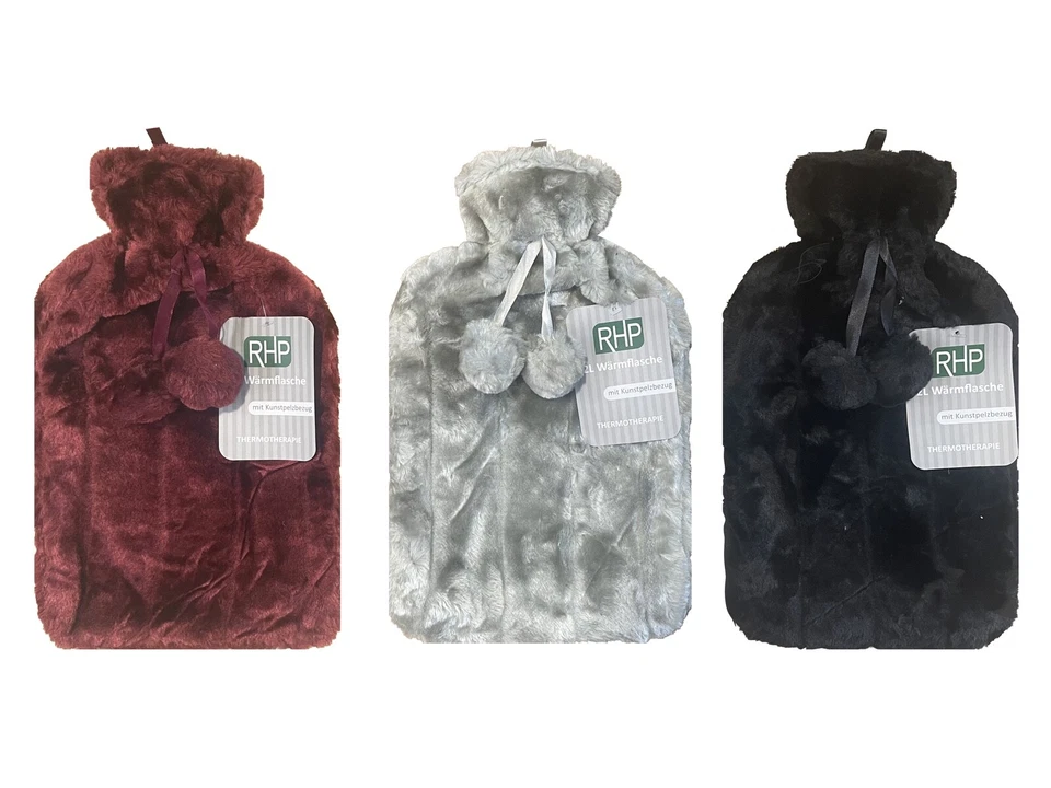 RHP kuschelige Wärmflasche mit weichem Bezug I Wärmflaschen Wärme-Therapie