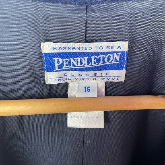 Pendleton 100% Pure New Wool One Button Blazer in… - image 5
