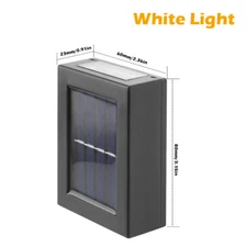 Waterproof Solar Power LED Outdoor Gutter Fence Wall Lights Pathway Deck Doorway