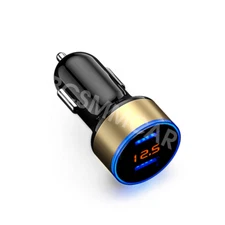 Dual USB Car Charger Cigarette Lighter Socket Power Adapter Outlet LED Voltmeter