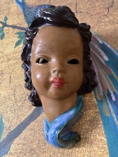 Austrian Vienna Goebel Art Deco Terracotta Pottery Wall Mask   Goldscheider Int.