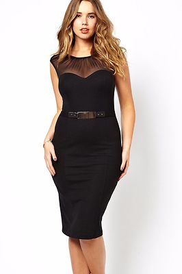 Transparentes Übergrößen Kleid Curvy Formosa Plus Size Lace Dress XXL