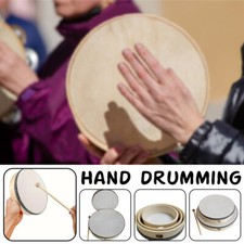 Batteria a mano in legno per bambini giocattolo a percussione gioco musicale strumento musicale portatile NUOVO