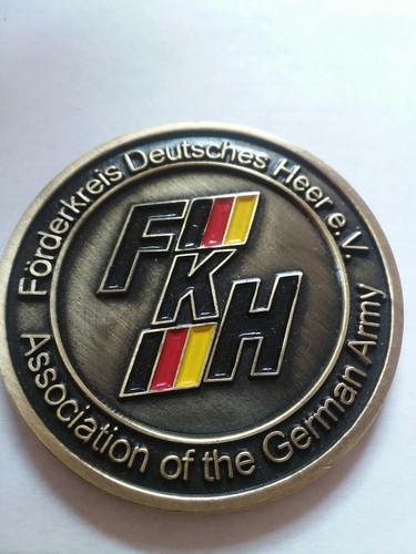 AUTHENTIC GERMAN ARMY NATO GENERAL ROLAND KATHER FKH CHALLENGE COIN 