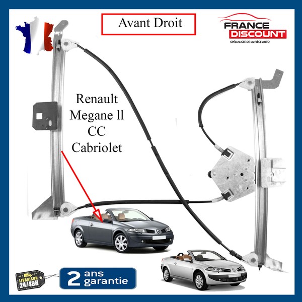 Mechanismus Fensterheber Nuckel FüR Megane 2 Cc Coupé-Cabrio Recht 8201010931-image