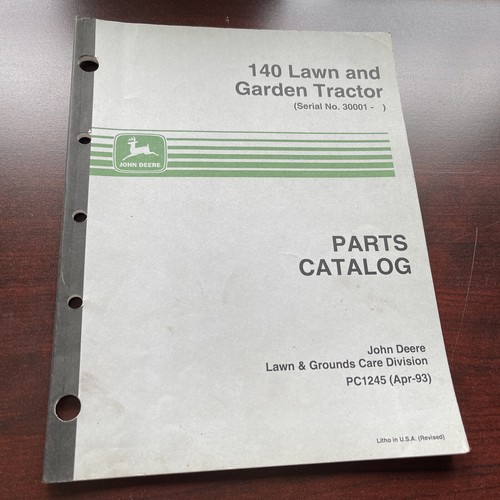 John Deere 140 Lawn and Garden Tractor Parts Catalog eBay