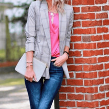 NWT- Cabi Plaid Sleuth Blazer Jacket - Size 2