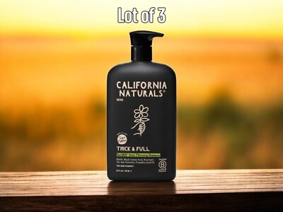 (3) California Naturals Men's Re:GRO Anti-Thinning Shampoo w/Biotin/Saw Palmetto